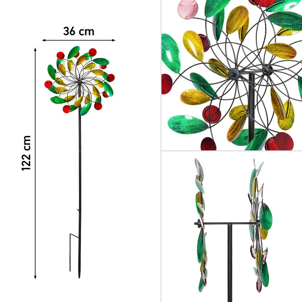 Metal Wind Spinner: Paddle Wheel Duett