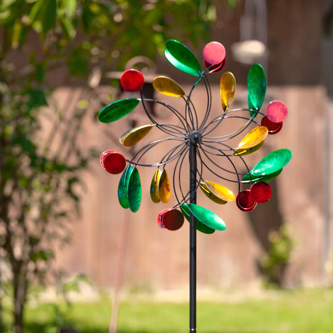 Metal Wind Spinner: Paddle Wheel Duett