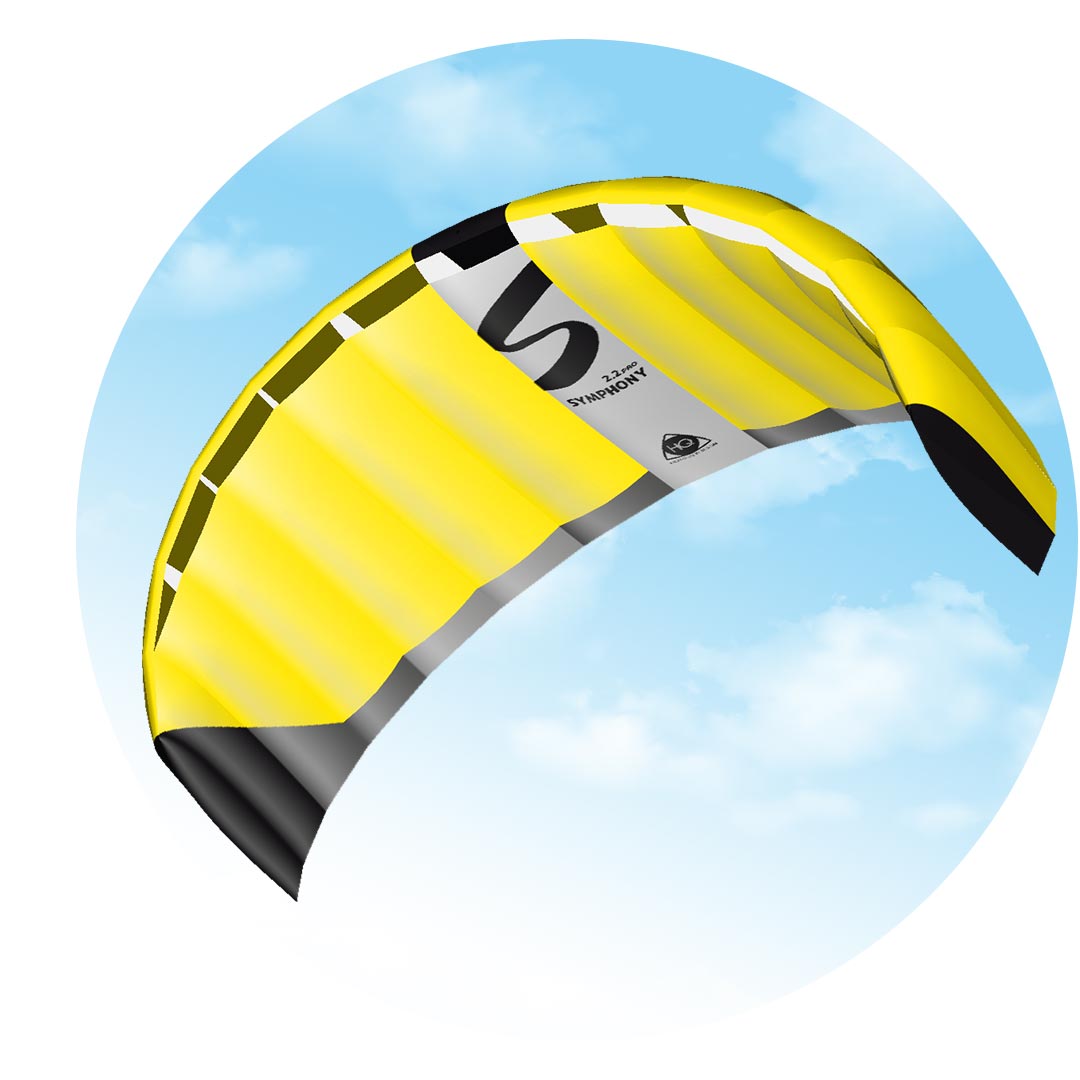 Symphony Pro 2.2 Neon Yellow - HQ Kites