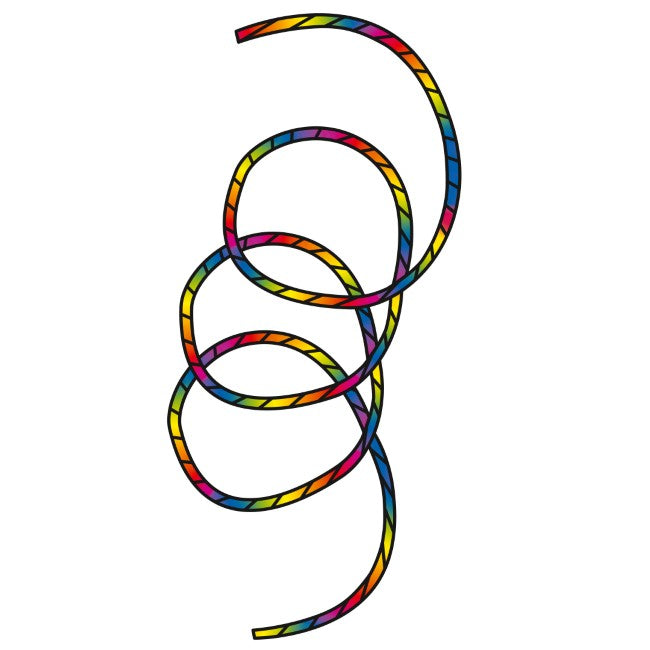 Tube Tail Rainbow Spiral 24 m / 80'